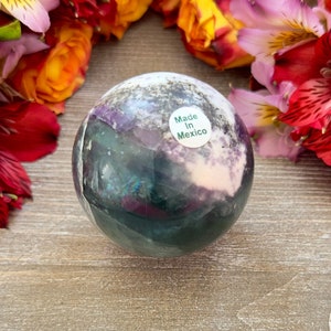 Mexican Rainbow Fluorite Sphere - High Quality and Ethically Sourced from Mexico