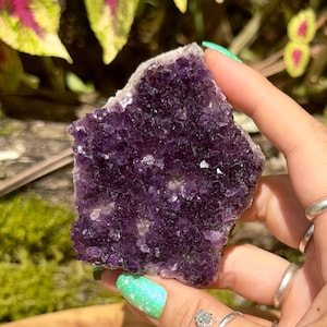 AA Grade Alacam Amethyst Druzy Freeform - Turkish Sugar Amethyst Geode - High Quality Super Sparkly Deep Purple Amethyst