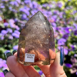 AAA Smoky Quartz Tower - Smokey Quartz with Rainbows Crystal Point - AAA High Quality Sourced from Bahia Brazil