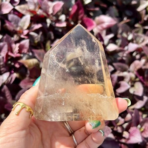 AAA Citrine Tower with Rainbows - Genuine Natural Honey Citrine Crystal Point Freeform from Bahia - High Quality and Ethically Sourced