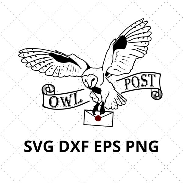 Owl Post SVG EPS DXF Png