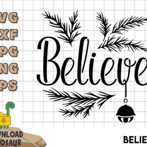 Believe Christmas SVG, Christmas Believe SVG, Believe Christmas card, Secret Santa Ideas, Christmas SVG Designs
