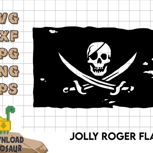 Jolly Roger SVG, jolly Roger Flag, Jolly Roger Stencil, Halloween porch decor, Halloween clipart SVG, My first halloween svg