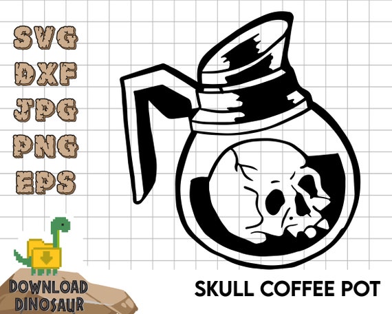 Skull clipart, Coffee Addict, Funny coffee art, Skeleton Coffee, Macabre Art, Macabre decor, Funny halloween SVG