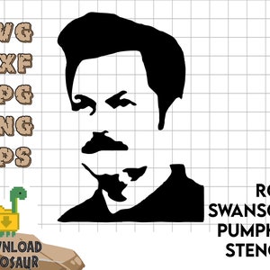 ron swanson face outline