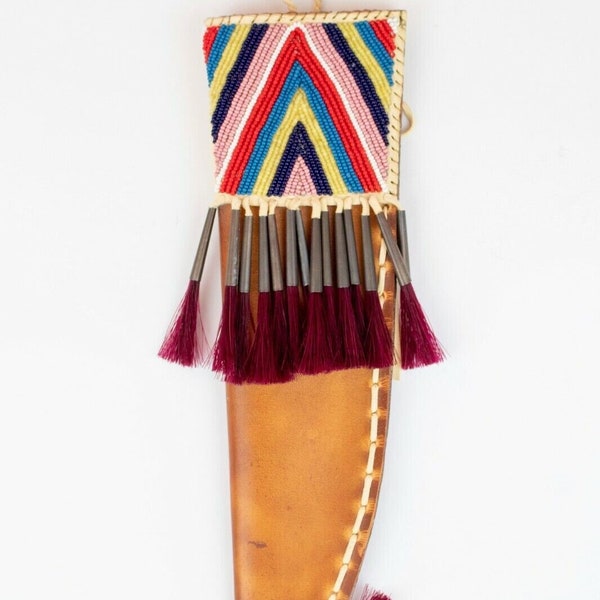 Native American Beaded Knife Sheath Etsy