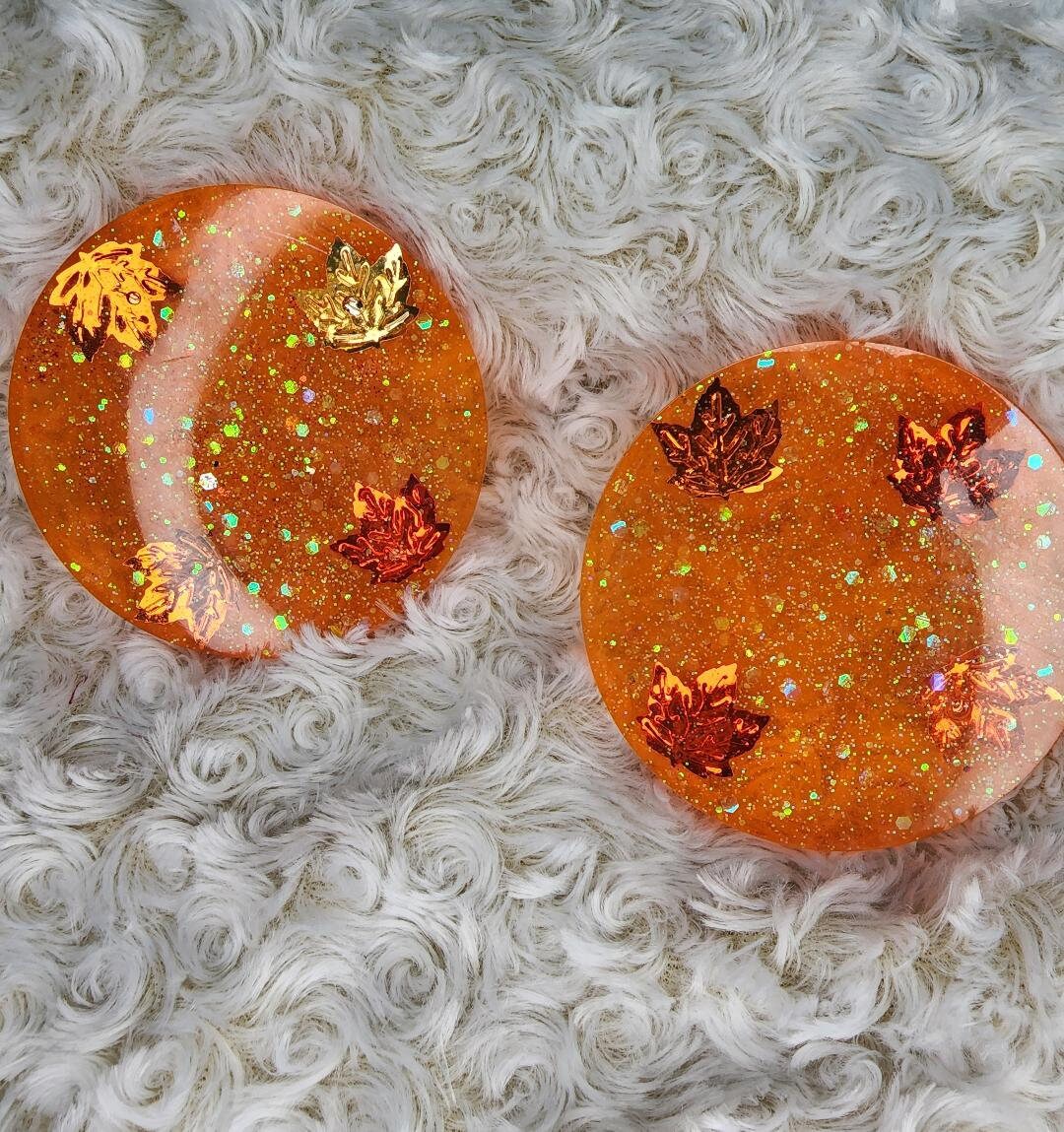 Fall Themed Nail Art Pallettes Resin Nail Color Mixing Palette Etsy