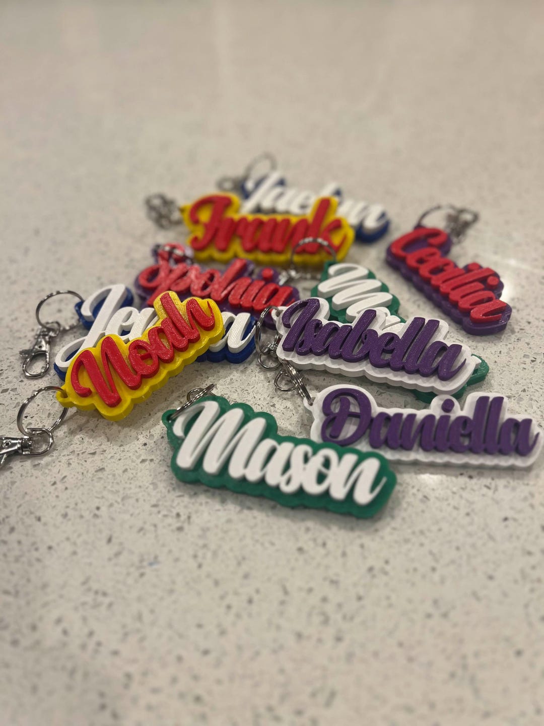 Personalized 3D Printed Name Keychain: Backpack Bag Tag - Etsy