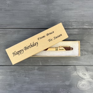 Personalized Engraved Wood Pen, Custom Wooden Ballpoint Pens ...