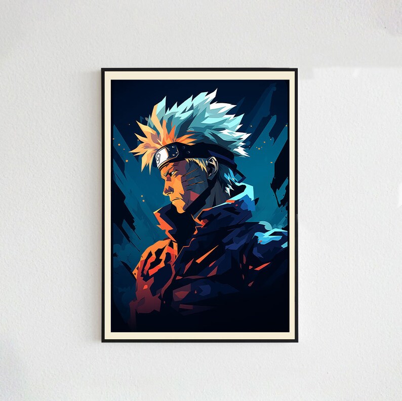 Naruto Characters Wall Art, Anime Bundle, Anime Digital Painting Design