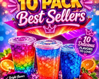 Paquete de 10 tés Loaded o aguas Loaded. Naturales. Deliciosos. Sin aspartamo. ¡Paquete de 10 de nuestros productos más vendidos!