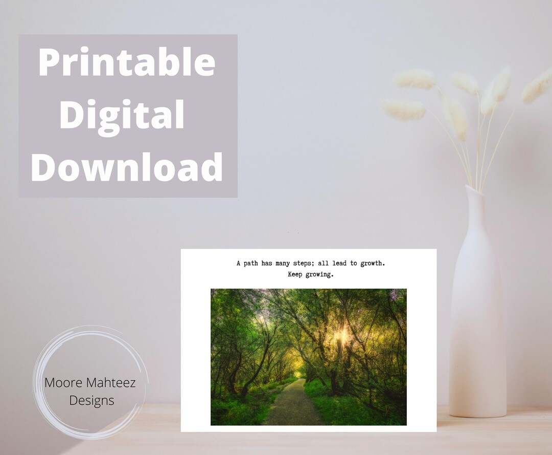 Printable Greeting Card | Encouragement Card | Keep Growing | Instant ...
