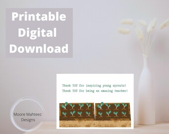 Printable Greeting Card | Thank you teacher | amazing teacher | Instant Download | back to school card |