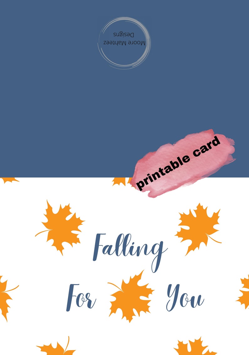 Printable Greeting Card | Falling for You Card| Harvest Card| Happy ...