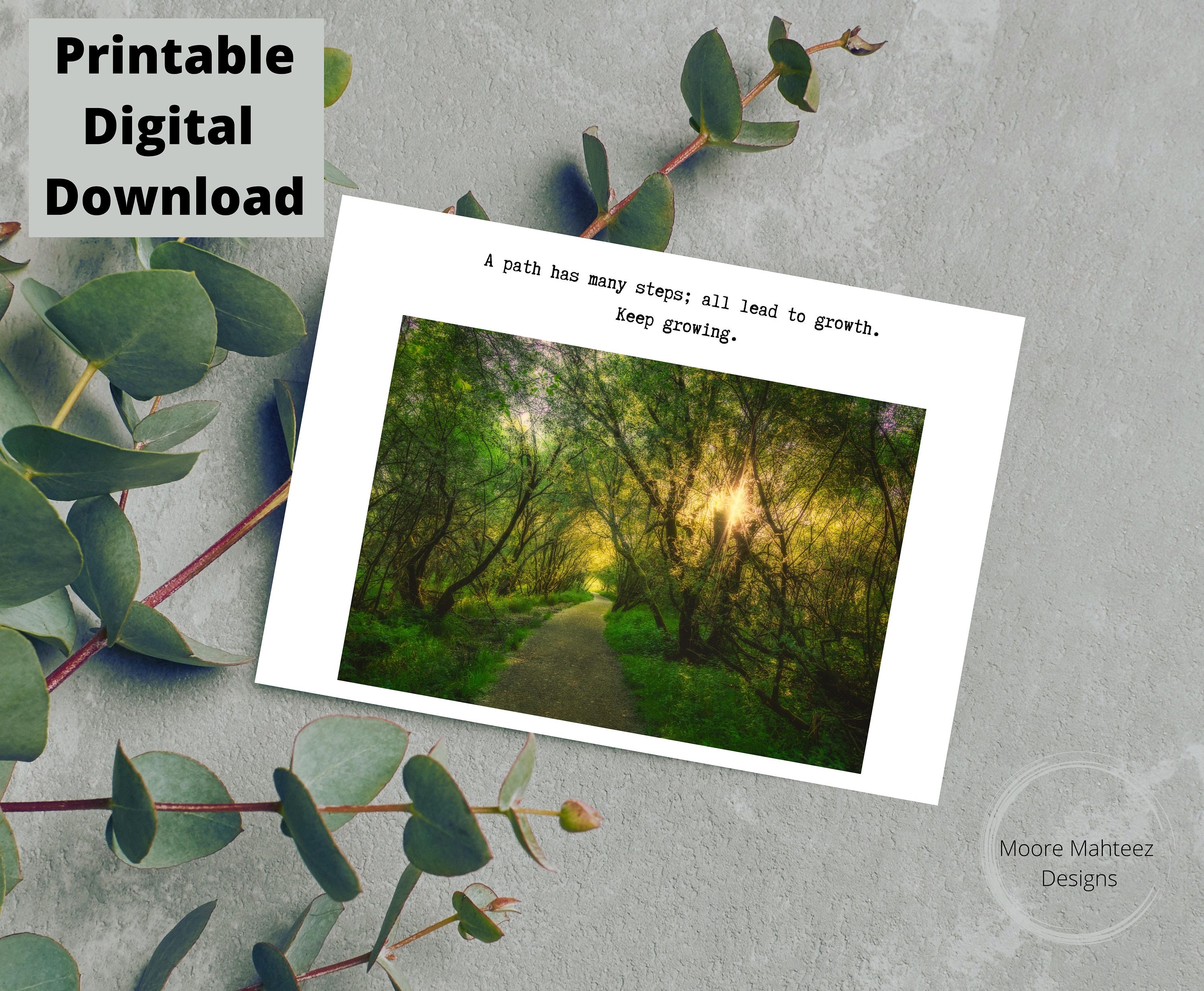 Printable Greeting Card | Encouragement Card | Keep Growing | Instant ...