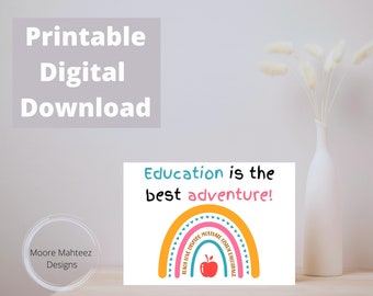 Printable Greeting Card | back to school card | card for student | card for teacher | Instant Download | education |