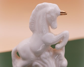 Vintage Miniature White Porcelain Unicorn