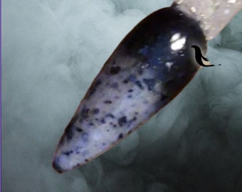 Cara mīa, feuille noire à blanche en poudre pour trempage thermique sur le thème de Wednesday Addams