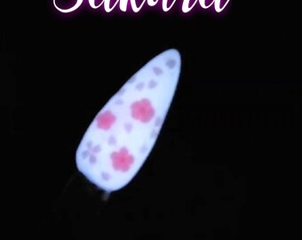 Sakura, cherry blossom, glow dip powder