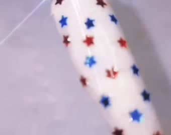 Red, white and blue glow