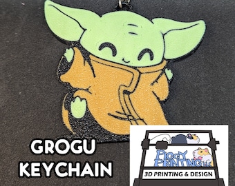 Grogu Keychain | 3D Printed PLA Mandalorian Charm