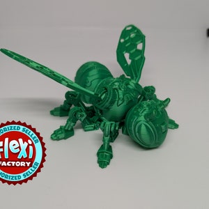 Flexi Factory Articulated Cyber Bee | 3D Printed | Articulated Fidget Toy | Choose Any Color