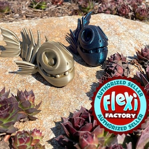 Flexi Factory Articulated Fish | 3D Printed | Articulated Fidget Toy