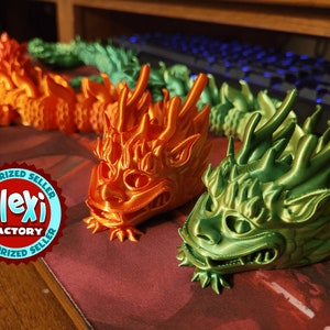 Flexi Factory Dragon 26 inch | 3D Printed | Articulated Fidget Toy