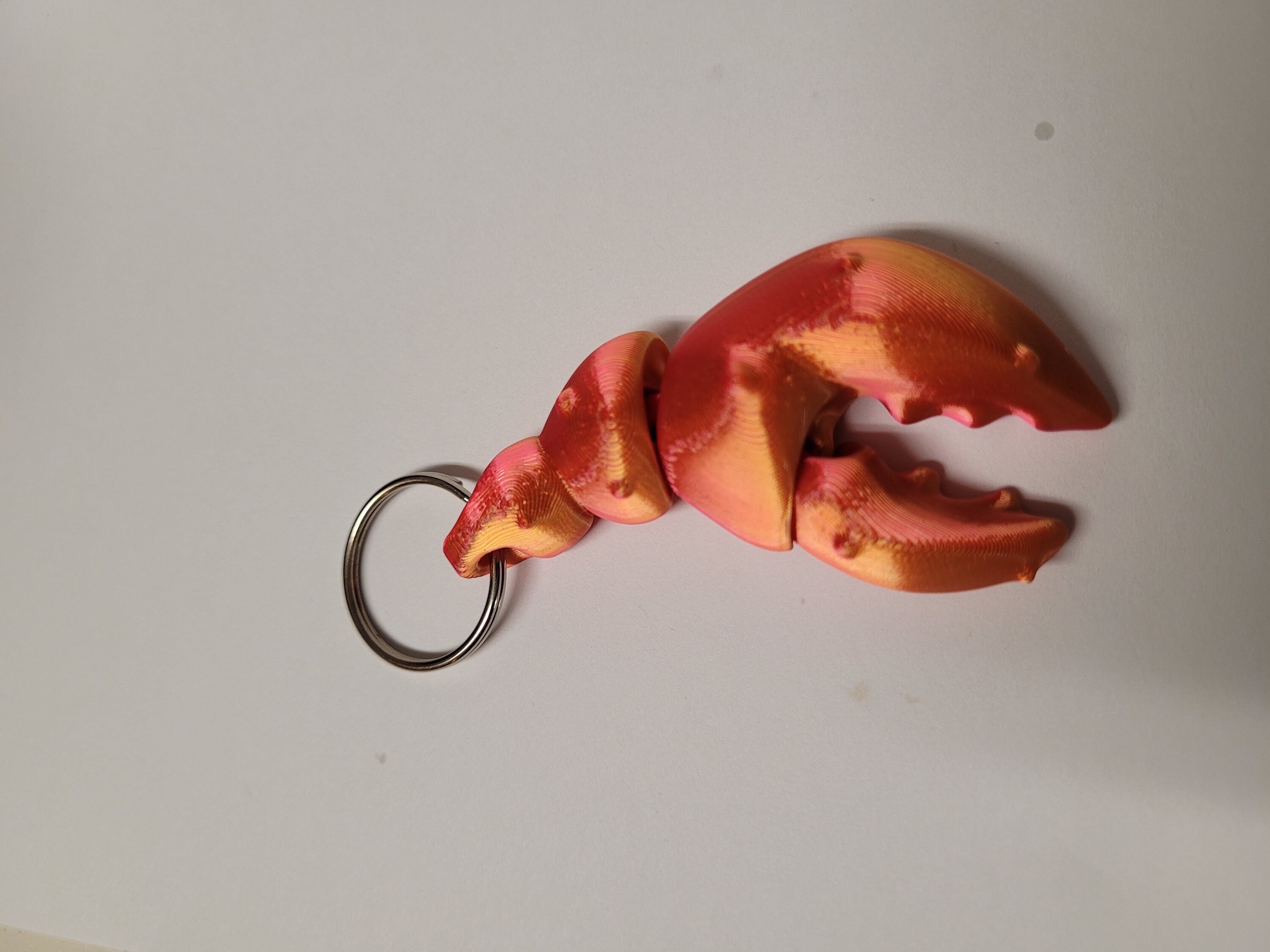 Flexi Factory Lobster Claw Keychain 3D Printed Articulated Fidget Toy