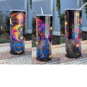 Celestial Galaxy Tumbler with Lid, Straw & Gift Box | Celestial Cup