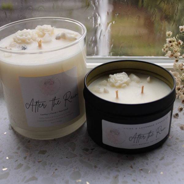 After the Rain Candle | Soy Candle | Rain Scented Candle | Earthy Scented Candle | Aromatherapy | Candles for Relaxation | Vegan Candles