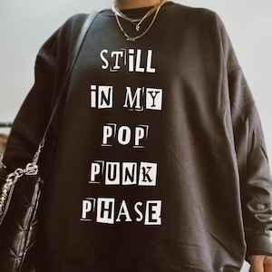 Punk Rock Sweatshirt, Punk Mom, Elder Emo, Pop Punk Emo Girl Gift, Emo Gift, Music Shirt Gift, Rock Band Shirt, Grunge Clothing, Goth Shirt