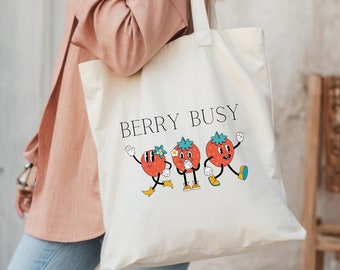 Berry Busy Jordgubb Tygväska