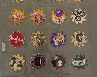 Lot of 120 Sleeved Official 8 Ball POGS Venom Poison Eight Ball 8-Ball