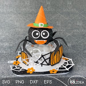 Halloween Spider Candy Holder SVG Template: DIY Gift (Digital File)