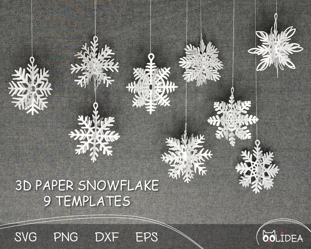 Foiled Paper 3D Snowflakes and free SVG * sparkle living blog