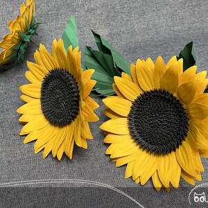 Sunflower SVG 3D Flower SVG Paper Sunflower svg, dxf, png, eps Printable Sunflower Paper Flower svg Cricut Template image 3