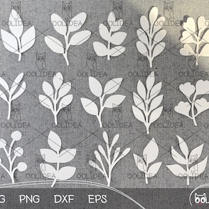 Paquete SVG de patrón de hoja para máquinas de corte Cricut y Silhouette