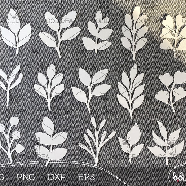 15 Leaves SVG bundle | Paper Leaves SVG | Leaf SVG | Leaf Templates | Cut Files for Cricut and Silhouette