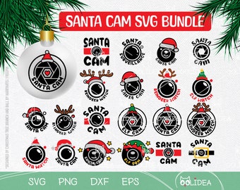 Santa Cam SVG Bundle: Elf, Reindeer Watch Designs (Digital File)