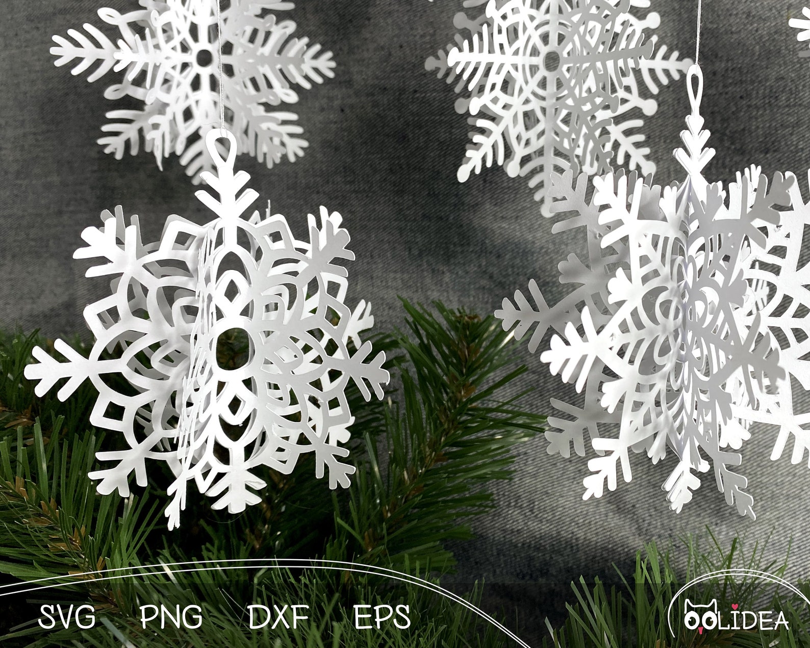 3D Snowflake SVG Bundle 2 9 Paper Snowflake SVG Templates - Etsy
