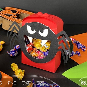 Halloween Spider Candy Box SVG Template (Digital Download)