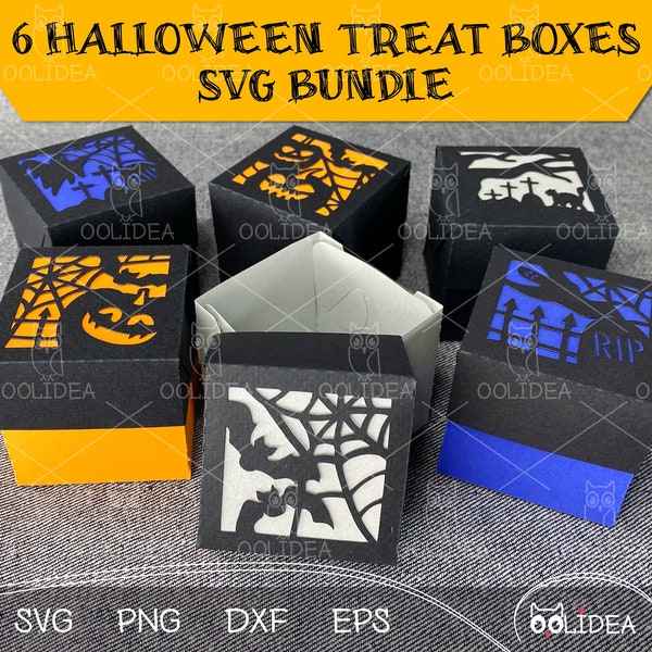 Creative DIY Halloween Treat Box SVG Cut Files for Cricut and Silhouette