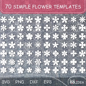 70 plantillas SVG de flores de papel para hacer tú mismo: archivos de corte fáciles para Cricut y Silhouette - Paquete botánico digital
