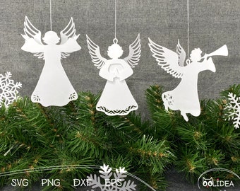 Paper Angel SVG Bundle: 3D Christmas Ornament (Digital Download)