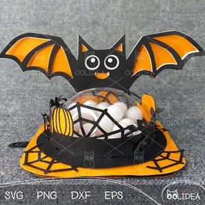 Halloween Bat Candy Holder Template SVG: DIY Gift Box (Digital Download)