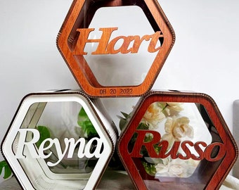 Personalized Wedding Card Box, Card Box for Wedding Reception, Custom Wooden Box, Engagement Card Box, Wedding Decor