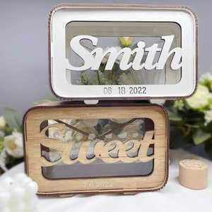 Personalisierte Hochzeitskartenbox, Kartenbox zur Hochzeitsfeier, personalisierte Holzbox, Verlobungskartenbox, Hochzeitsdekoration
