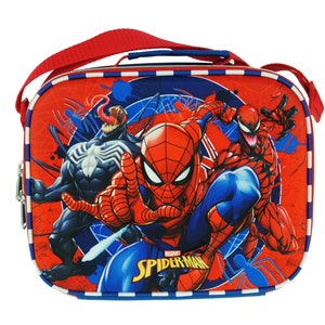 Spiderman 16 Backpack 4pc Set with Lunch Kit, Key Chain & Carabiner 