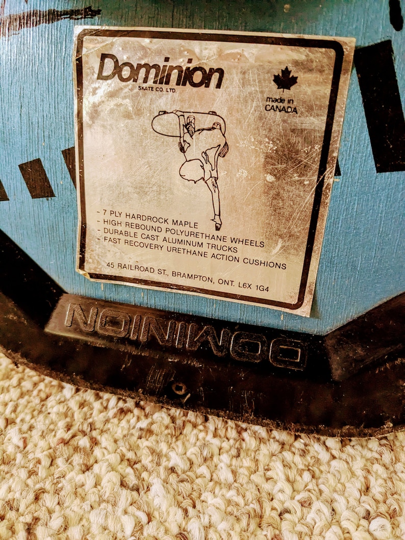 Vintage Dominion Street Rocker Skateboard Rare Find - Etsy
